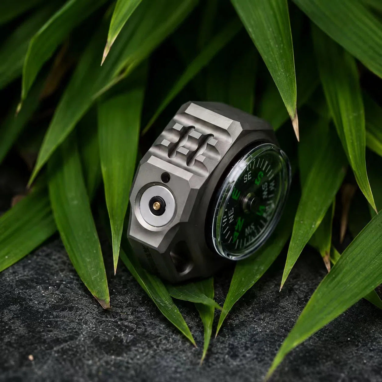 T9 Titanium EDC Torch Tri-Colour Compass