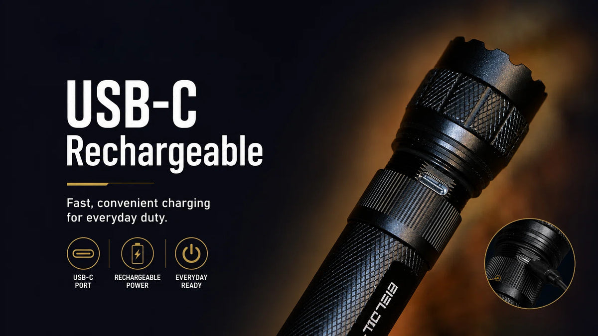 FIELDLUME TAC10-PRO charging directly through its built-in USB-C port