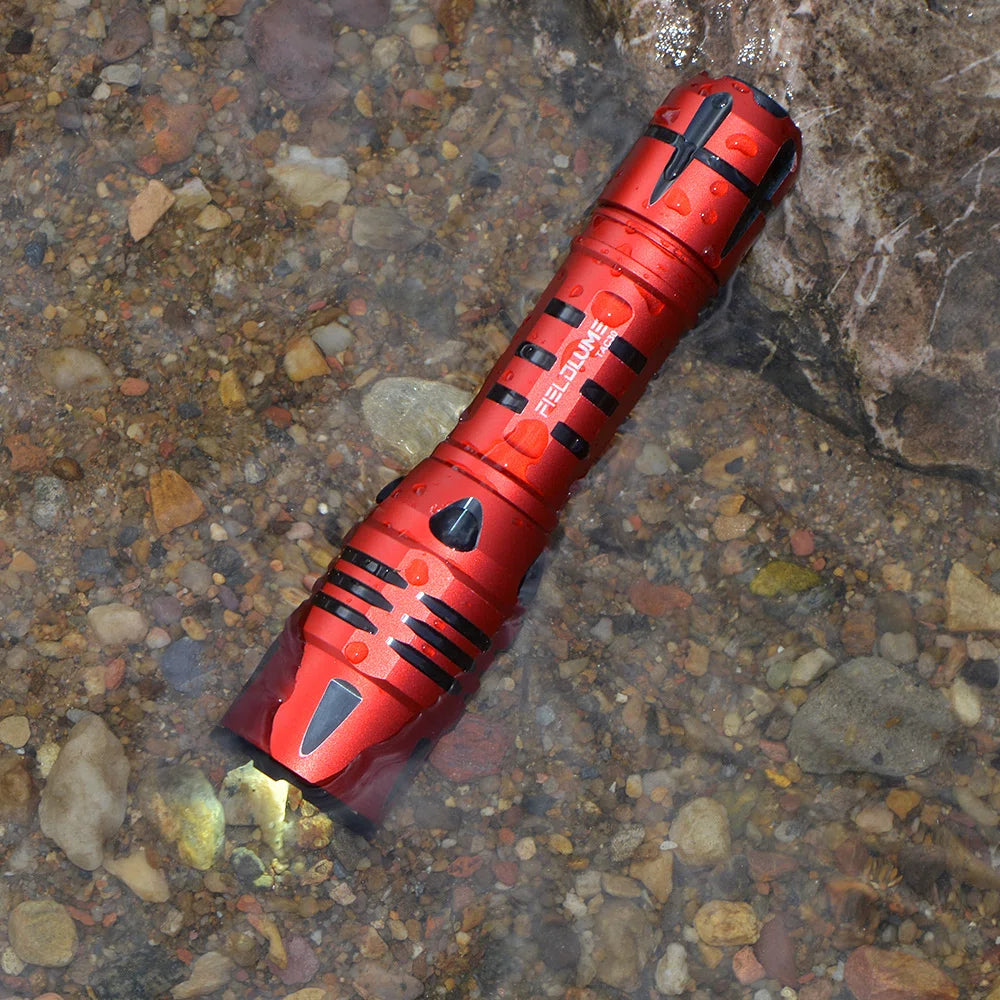 TAC30 Red Tactical Flashlight 2400LM